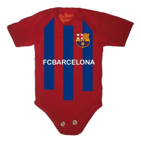 Pañalero Futbol  Barcelona Rojo De Algodon Personalizado 
