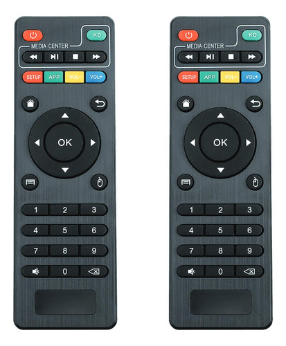 Kit 2 Controle Remoto Universal Compatível Com Tv Box 4k Nf