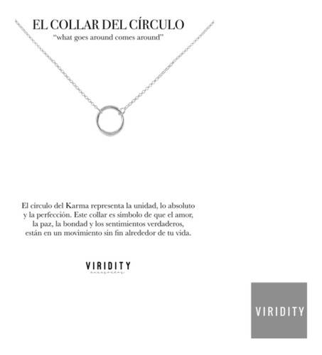 Collar Círculo Del Karma Redondo Regalo Hombre Mujer