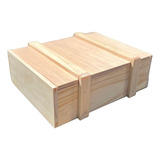 Caja Decorativa Baul Madera Pino Para Regalo 25x20x8 Cm 