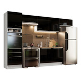 Madesa Gabinete De Cocina Integral Completa 340cm Lux B/n 01