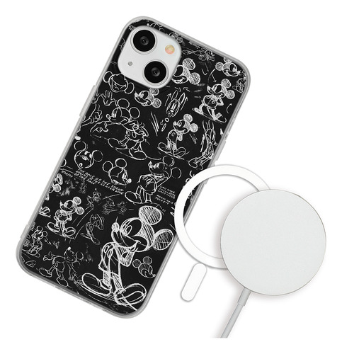 Funda Para iPhone Magsafe Mickey Mouse Con Tu Nombre
