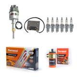 Kit Distribuidor Electronico + Bobina Ferrazzi + Cables Ferrazzi Competicion 9mm + Bujias Chevrolet 400 Chevy C10 Apache