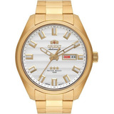 Relógio Orient Automático Dourado Para Homem 469gp083fd Cor Do Fundo Branco