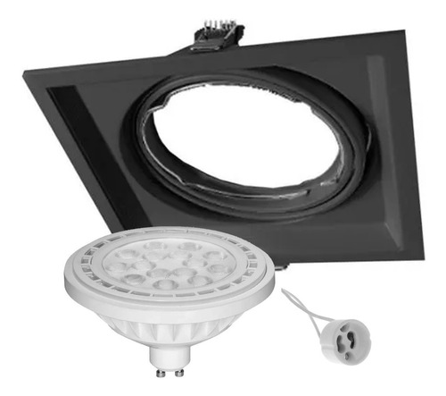 Spot Embutir Cardanico Simple Con Led 11/12w Ar111 Macroled