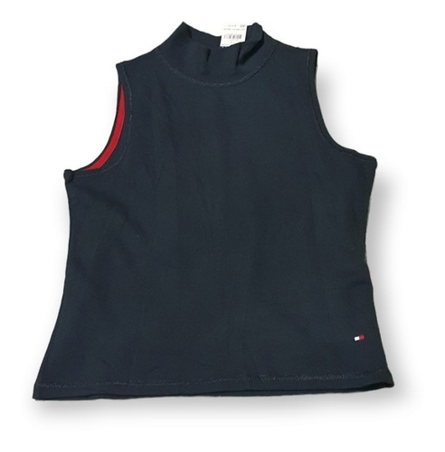 Blusa Tommy Hilfiger De Mujer Talla Grande Negra Cuello Alto