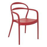 Cadeira Sissi Vermelha Tramontina 92045/040 Estrutura Da Cadeira Marrom Assento Marrom Desenho Do Tecido Marrom