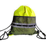 Bolso Morral Con Reflectante Fluorescente Bicicleta 