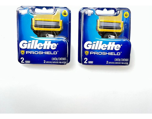 Gillette Fusion Proshield 2 Embalagens Com 2 Cartuchos Em Cd