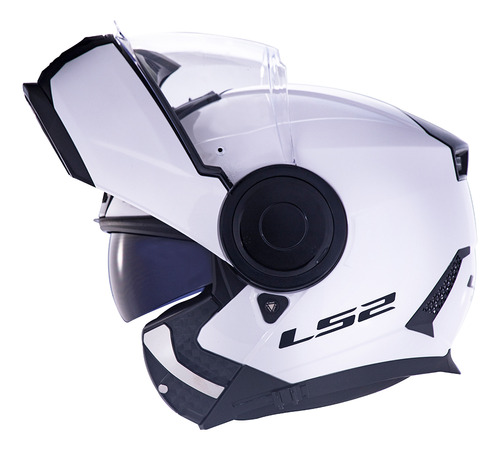 Capacete Ls2 Masculino Robocop Ff902 Scope Branco Brilhante