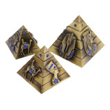 3pcs / Set Modelo Pirámides Egipcias De Metal Modelo
