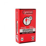 Grampas Sujeta Cable Tacsa N° 9 Para Cable Coaxil Caja X 50u