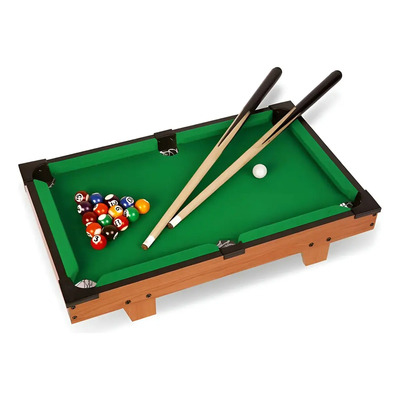 Pool De Mesa Completo En Madera Con Accesorios Color Del Paño Verde | Envío gratis