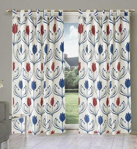 Cortinas Ambiente Madras Estampadas Varios Colores Excel