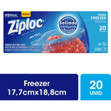 Ziploc Para Freezer M X 20 U Sellado Inteligente Alimentos 