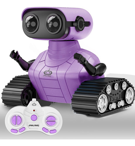 Robots Para Niños Rc Recargable Con Luces Y Sonido(púrpura) Color Púrpura Personaje Control Remoto