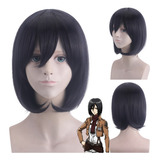 Peluca Mikasa Ackerman Color Negro Anime Shingeki No Kyojin 