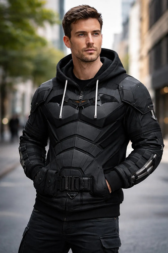 Sudadera Con Cremallera De Batman Bruce Wayne Para Cospl