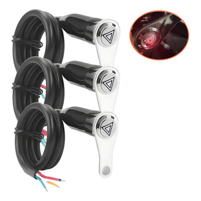 3pz Switch/boton Para Intermitentes/luz De Parqueo Moto Gris