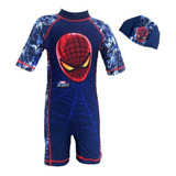 Traje De Baño Pieza Con Estampado De Spider-man Para Niño