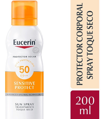 Eucerin Sun Protector Fps 50 Spray Transparente Toque Seco