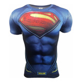 Camisetas Compresion Lycra Marvel Iron Man, Superman, Flash