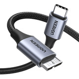 Cable Usb-c A Micro B Disco Duro Externo Ssd 10 Gbps 0.5m Color Negro
