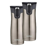 Vaso Térmico Contigo® Vaso Térmico Plateado 473 Ml Combo X2