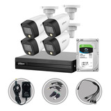 Kit Seguridad Dahua Cctv Dvr 8ch + 4 Camara Full Color + 1tb