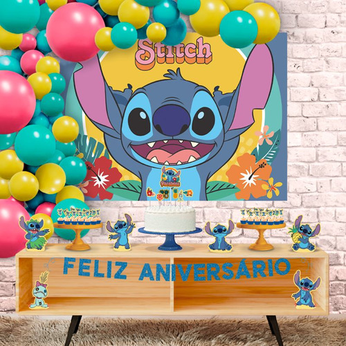 Kit Festa Completa 39pçs Em Eva Stitch Decoração Aniversário