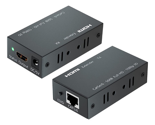 Extensor Video Hdmi Hasta 60 Mts Por Cable Utp Rj45 Cat6