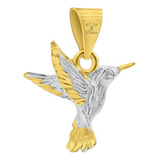 Dije De Colibrí De Plata Ley 925 Baño De Oro 24k 