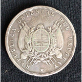 Antigua Moneda De Uruguay. 1 Peso. De Plata. 1877. 55003