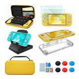 Kit De Accesorios Para Nintendoswitch Carcasa Funda Amarillo