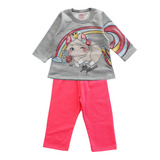 Conjunto Bebê Feminino Kely & Kety Moletom Princess