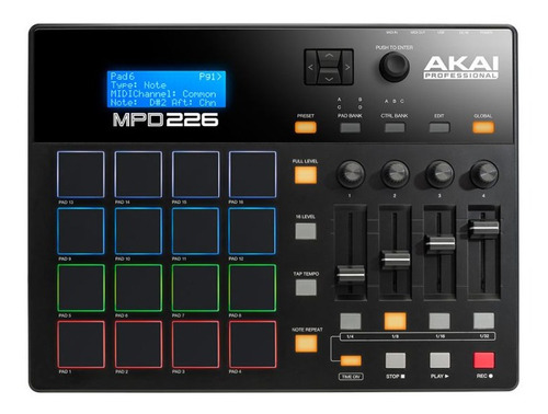 Controlador Midi Dj Akai Mpd226 Musica 16 Pads Ableton Live