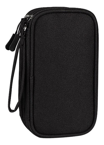 Bolsa Organizadora De Cables De Viaje 2 Capas Negro