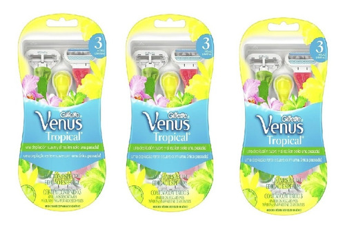 Aparelho De Depilar Gillette Venus Tropical (kit C/ 3)