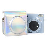 Funda De Cámara Plateada Para Fujifilm Instax Square Sq1