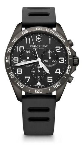 Reloj Fieldforce Sport Chrono Correa Caucho Negro Victorinox