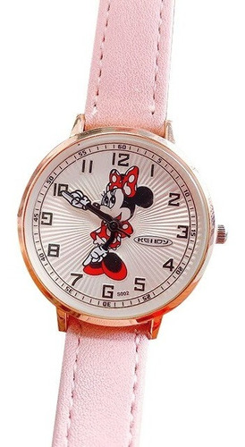 Reloj Minnie Mouse Correa Cuero Colores
