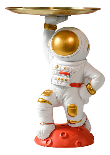 Bandeja De Astronauta, Escultura Em Resina De Estilo Nórdic