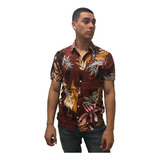 Efecto Uno Camisa M/corta Lifestyle Hombre Hawai Bordo Ras