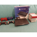 Ps3 500 Gb Super Slim C/ 11 Juegos Y Joystick 