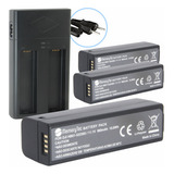 3 Baterias Hb01 + Carregador P/ Osmo Handheld 4k Osmo Mobile