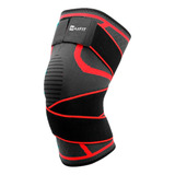 Rodillera Elástica Compresión Correr Crossfit Maxfit Hx918 Color Rojo Talla M