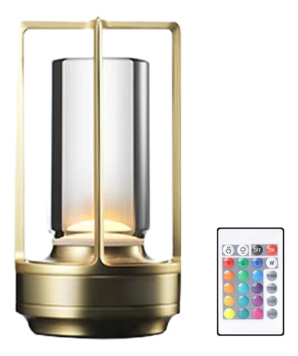 Lámpara De Mesa Con Control Táctil, Lámpara De Noche, Oro