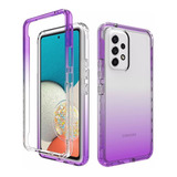 Funda 2 En 1 Rudo Para Modelos Samsung Bicolor Transparente