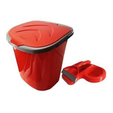 Kit De Pia Porta Rodo Porta Detergente E Lixeira Vermelho 3l