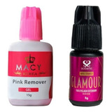 Kit Removedor Em Gel Macy Pink + Cola Glamour Sobelle 5ml